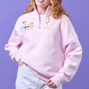 Disney x Stoney Clover Lane Disneyland 70th Anniversary 1/4 Zip Up Pullover Pink